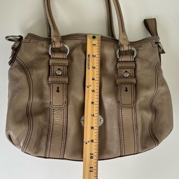 Fossil Tan Leather Satchel - Picture 1 of 15